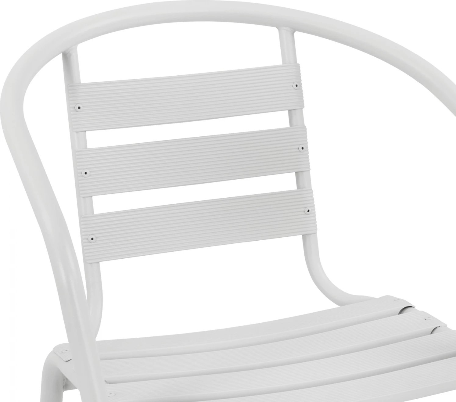 Karrige Laura Metalike e Bardhë me feta alumini FH5037.02 54x59x73cm