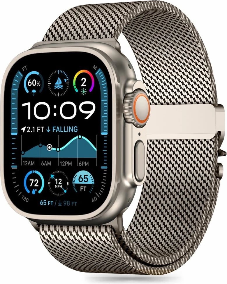 Rrip për smartwatch Tech-Protect Milano për Apple Watch 6/7/8/9/10/SE/Ultra 1/2, 44/45/46/49 mm, titanium