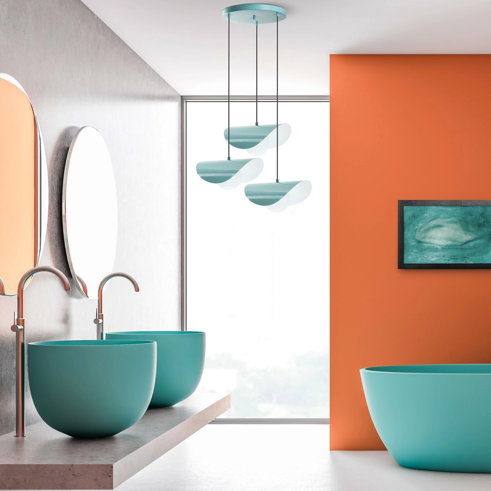 Llambë tavani Opviq, Vatoz - Nus - 6141, ngjyrë turquoise