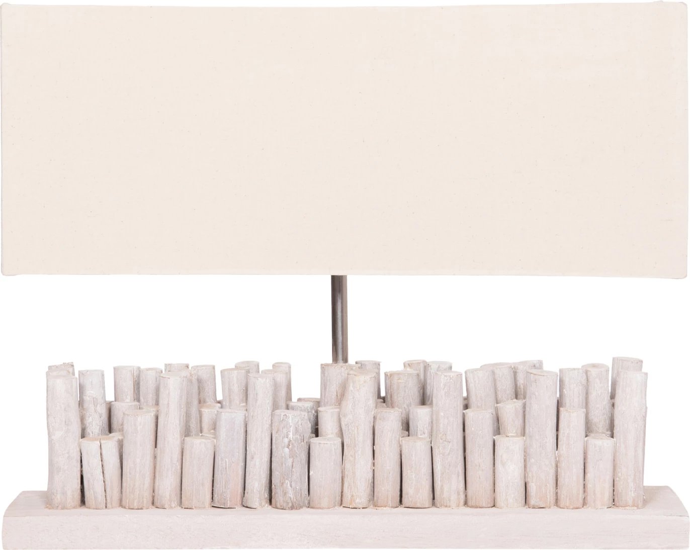 Llambë tavoline Twiggy, dru bregdeti, kapak i bardhë, FH4426, 50.5x16.5x40cm