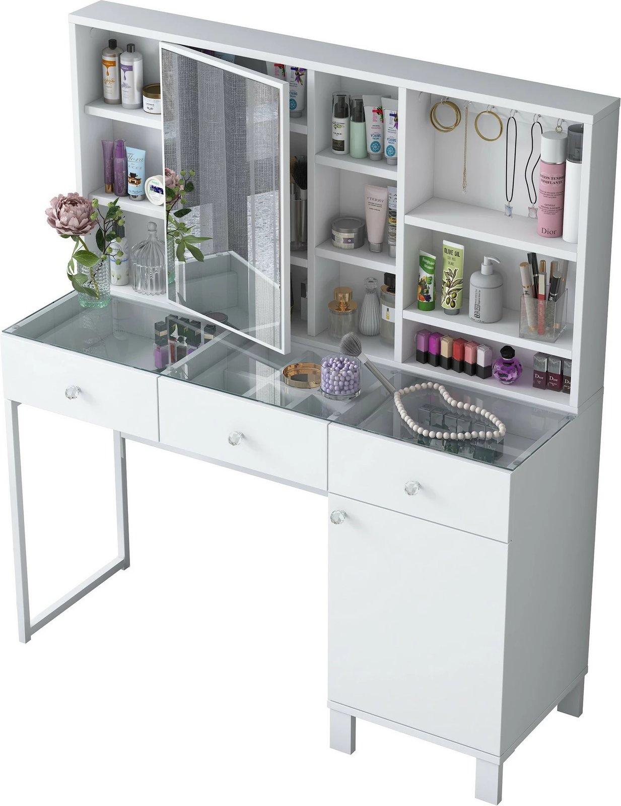 Tavolinë grimi Skye Decor, e bardhë, BJ138 - 3442