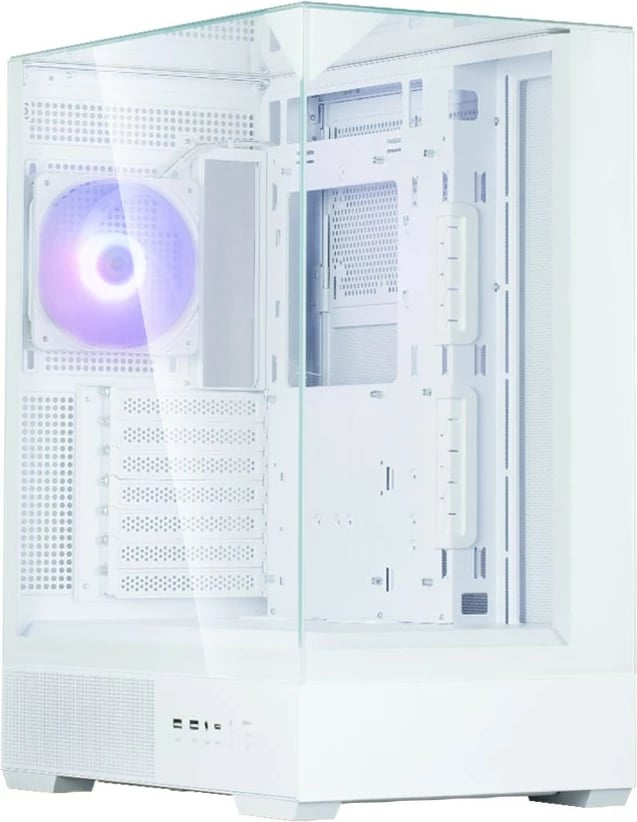 Kasë Zalman P40 Prism, Midi Tower, ARGB, Xham i temperuar, E bardhë