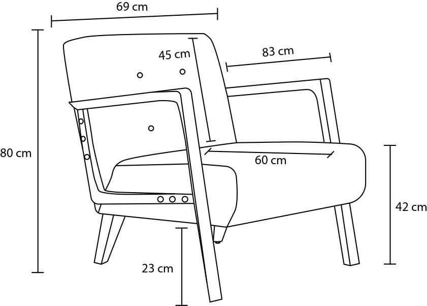 Karrige Wing Atelier del Sofa, Kemer, ngjyrë gri