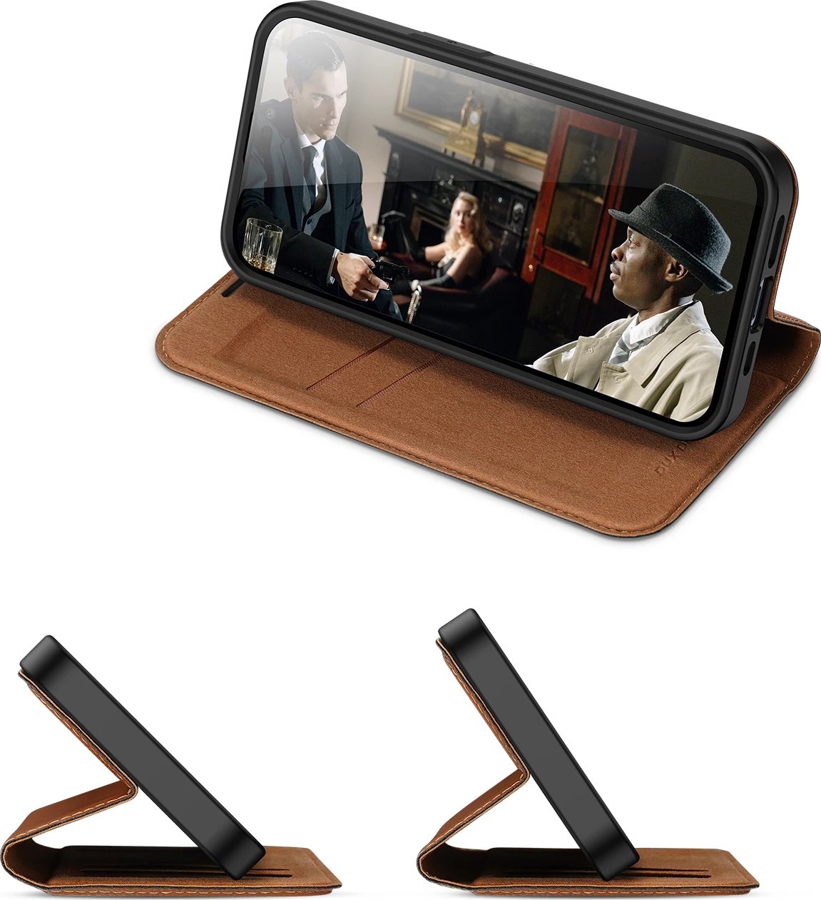 Mbështjellës Dux Ducis Skin X2 për iPhone 14 Pro Max, me kapak magnetik, kafe Mbështjellës Dux Ducis Skin X2 për iPhone 14 Pro Max, me kapak magnetik, kafe