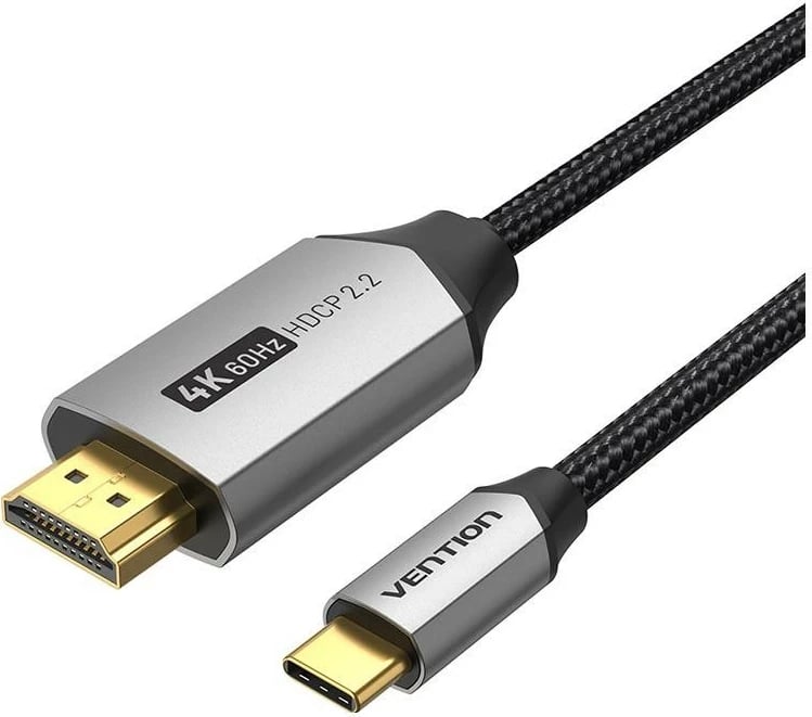 Kabëll Vention USB-C/HDMI 2.0, 4K 60Hz, 1.5m, i zi