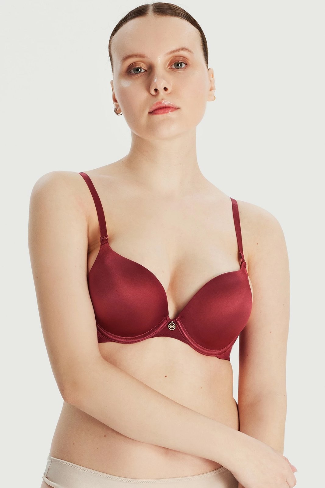 Sytjena push up i butë, ngjyrë burgundy, Jumeon