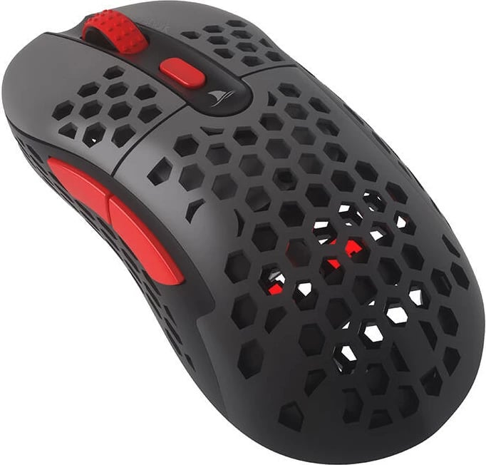 Maus gaming wireless Darmoshark GN1 (PMW3335), 16,000 DPI, 8 butona, i zi me të kuqe