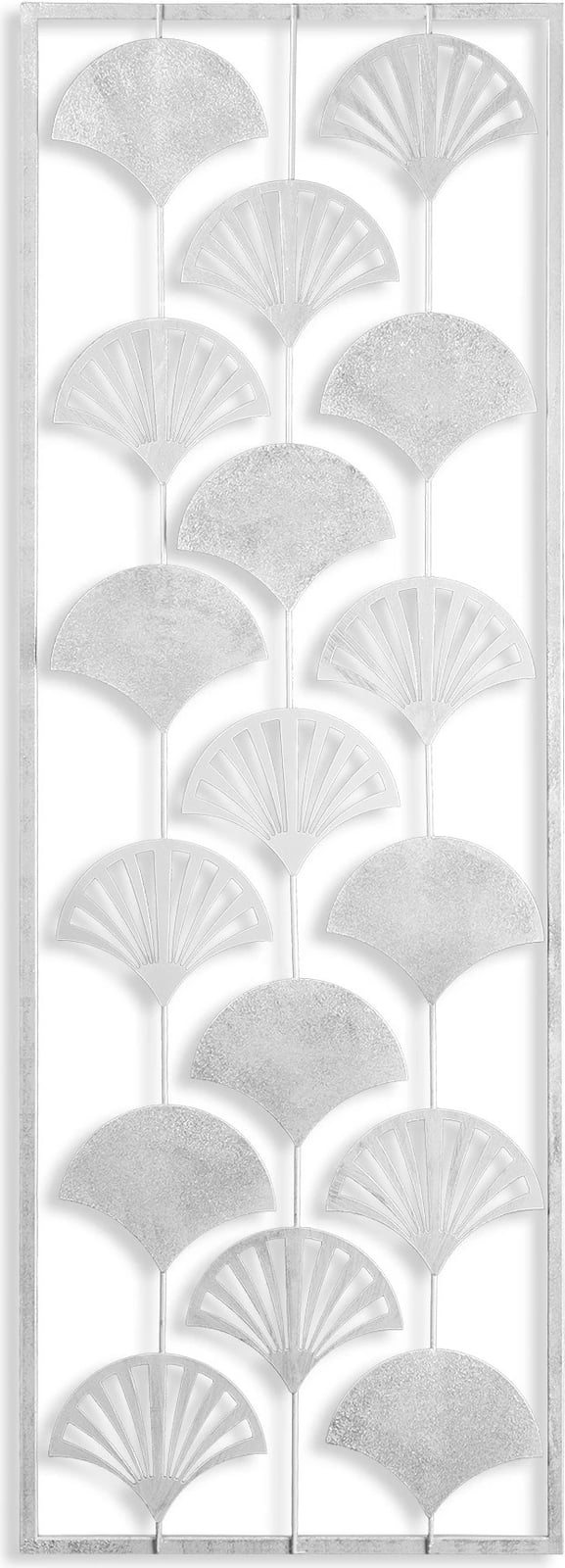 Aksesor dekorativ metalik për mur, Wallity, Fan 3, shumëngjyrësh, 32x90cm