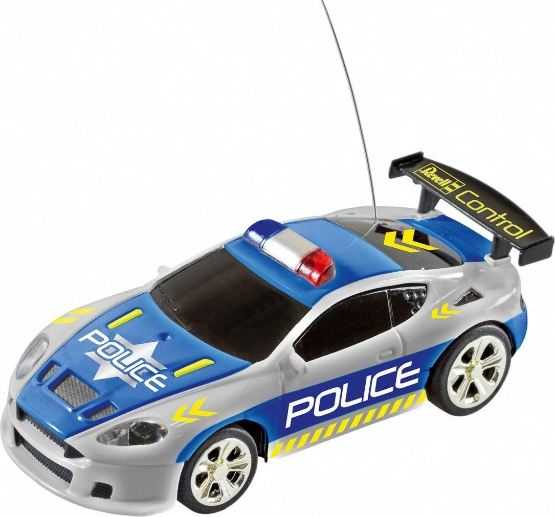Veture policie me telekomandë Revell RC Mini RC, 8 cm, Blu/Argjend