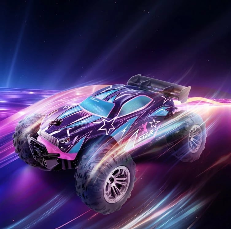 Makina R/C me telekomandë, Alba Moli Turbo Challenge KX-Star 093720, 1:24, 2.4 GHz, shpejtësi 9 km/h, rreze 30 m, bateri e rikarikueshme, Shumëngjyrësh