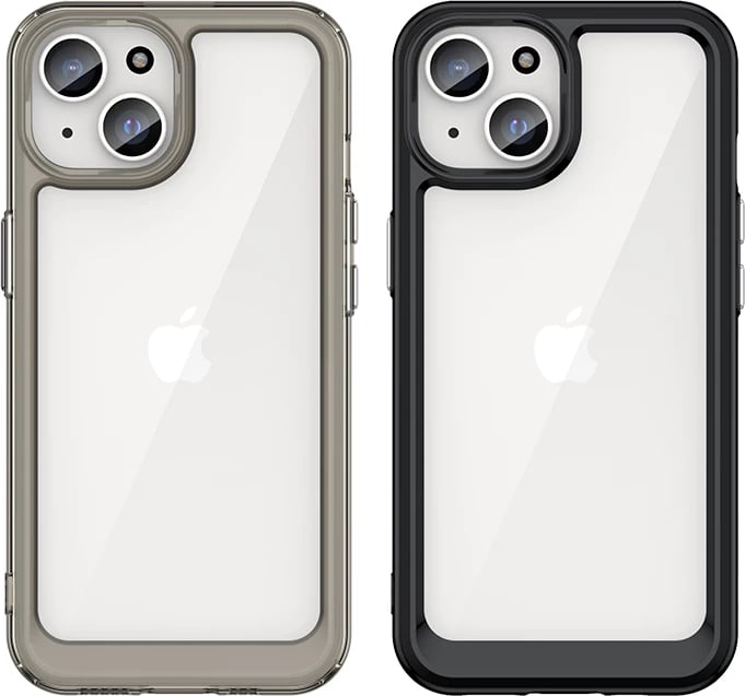 Mbështjellës i përforcuar Hurtel Outer Space Case për iPhone 15 Plus, i zi