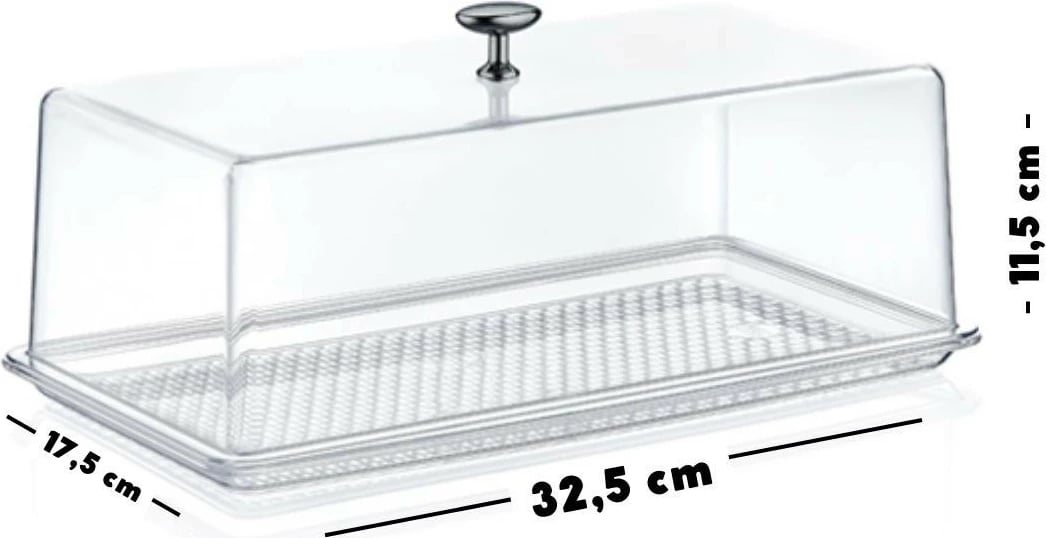 Pjatë për servirje ëmbëlsirash Hermia CLRKS-2, 32.5 x 17.5 x 11.5 cm,  Pjatë për servirje ëmbëlsirash Hermia CLRKS-2, 32.5 x 17.5 x 11.5 cm,