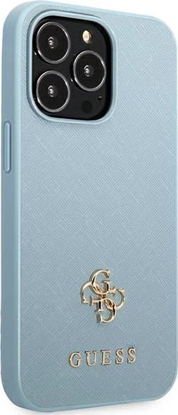 Mbështjellës Guess Saffiano 4G Small Metal Logo për iPhone 13 Pro Max, kaltër Mbështjellës Guess Saffiano 4G Small Metal Logo për iPhone 13 Pro Max, kaltër