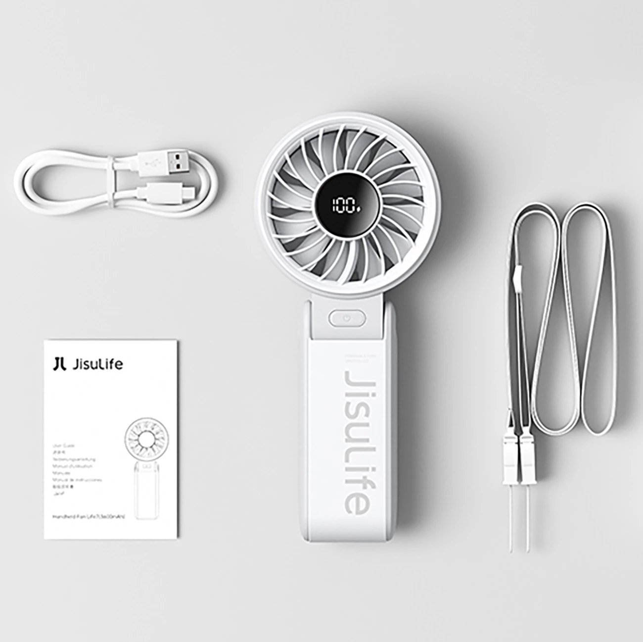 Ventilator dore Jisulife Life7, 3600mAh, USB-C, Gri