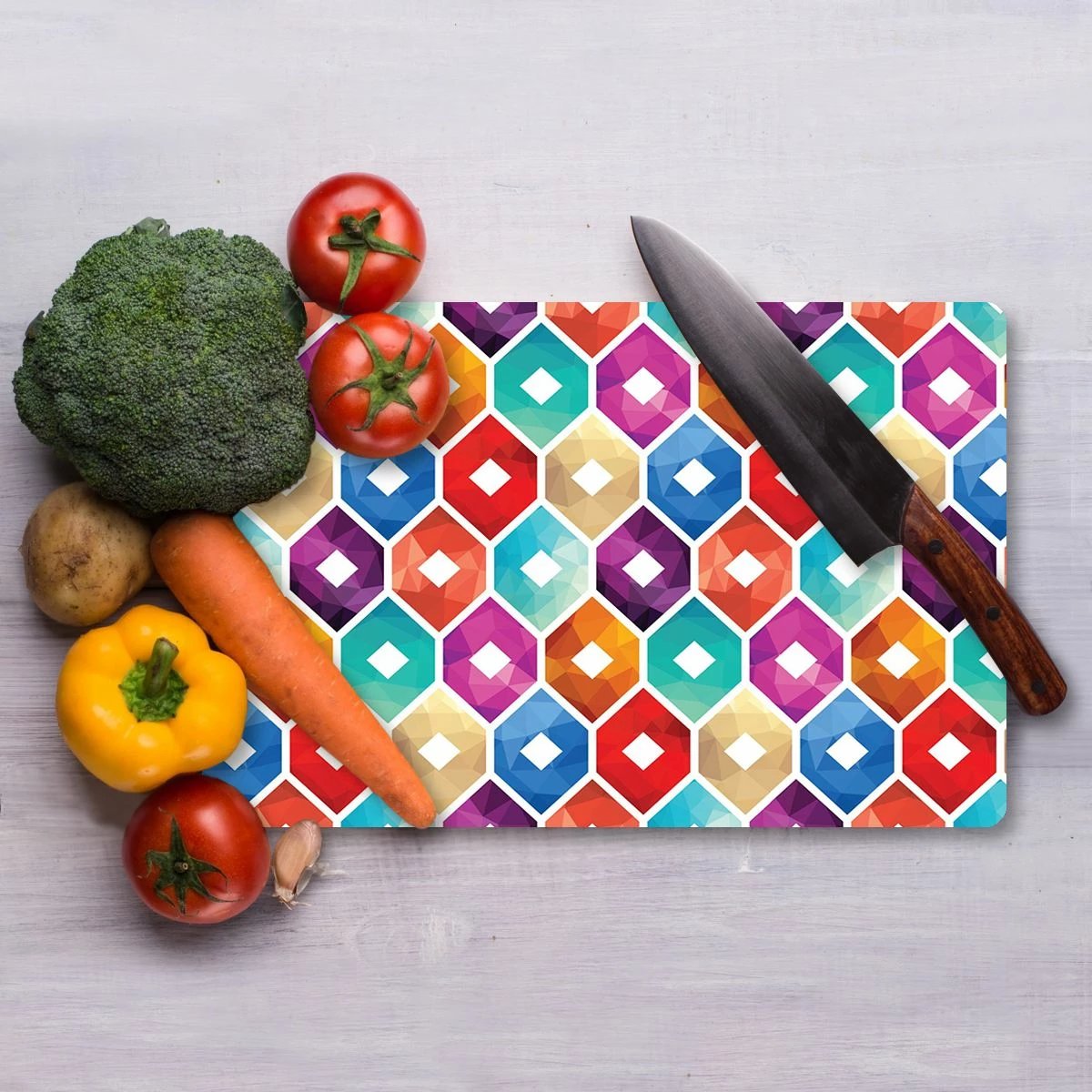 Dërrasë prerëse Hermia, qelq i temperuar, shumëngjyrëshe, Ckt65 - 3040, 30x40cm Dërrasë prerëse Hermia, qelq i temperuar, shumëngjyrëshe, Ckt65 - 3040, 30x40cm