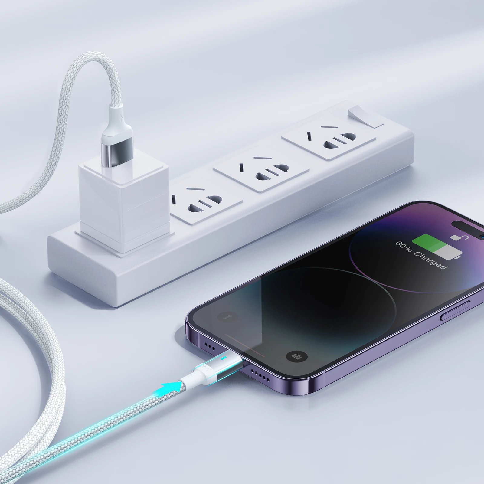 Kabllo Joyroom Extraordinary Series A10, USB-C në Lightning, 2m, 20W, e bardhë