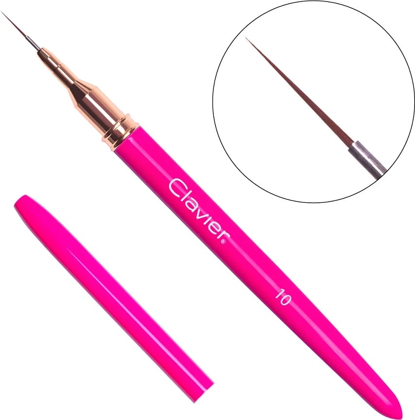 Furçë për dekorim thonjsh Clavier Magenta 10mm #3 për femra magenta 1 copë