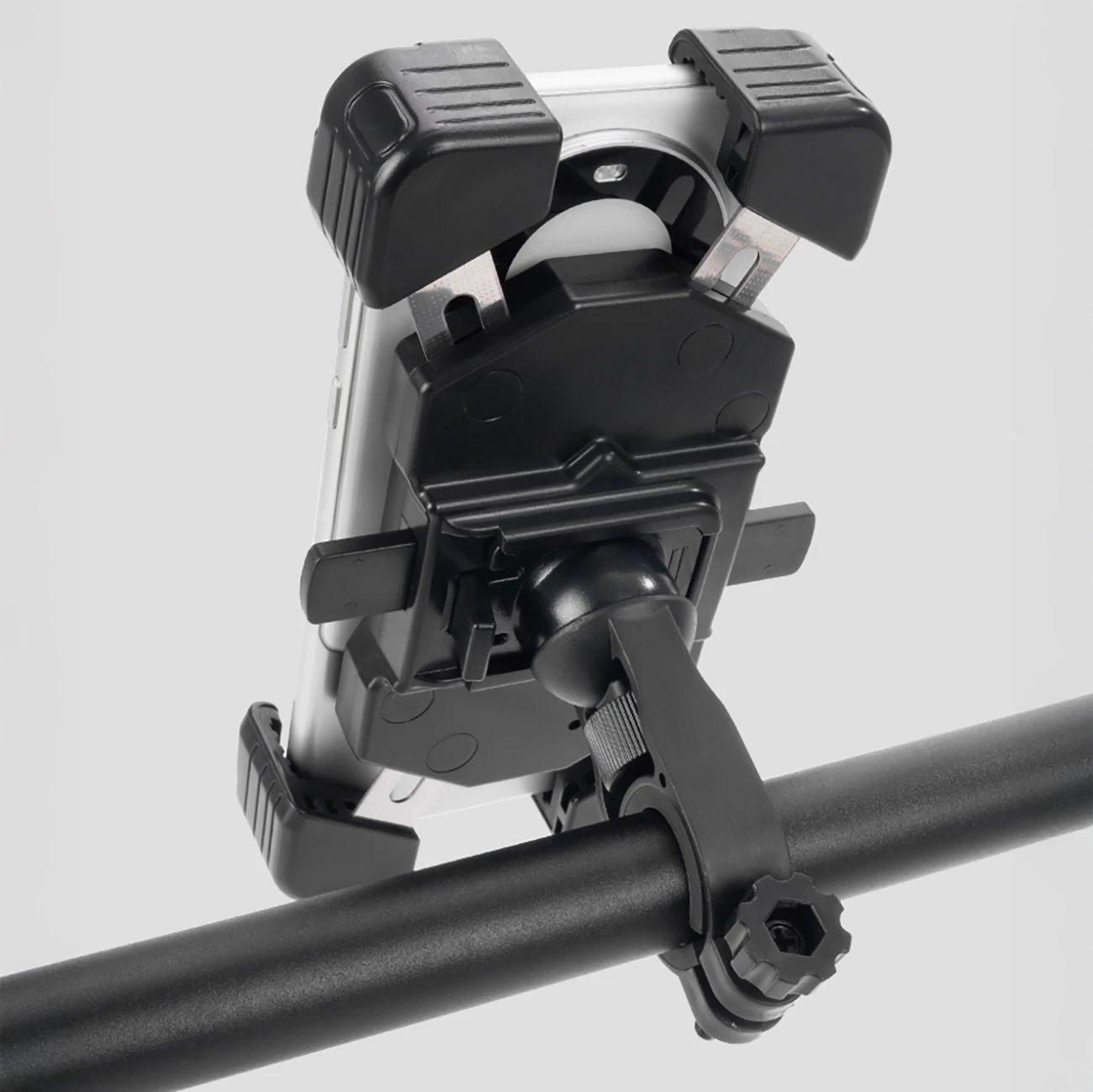 Mbajtëse telefoni për biçikletë, Wozinsky WUD-01B, për timon, 4.5-7.2", kapëse me buton lirimi, rregullim këndi, e zezë