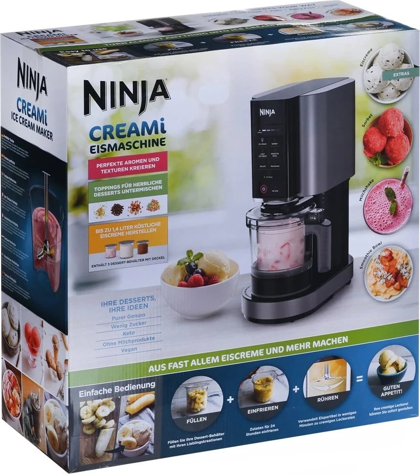 Aparat për akullore Ninja NC300EU, 1.4 L, 800 W, Argjendtë