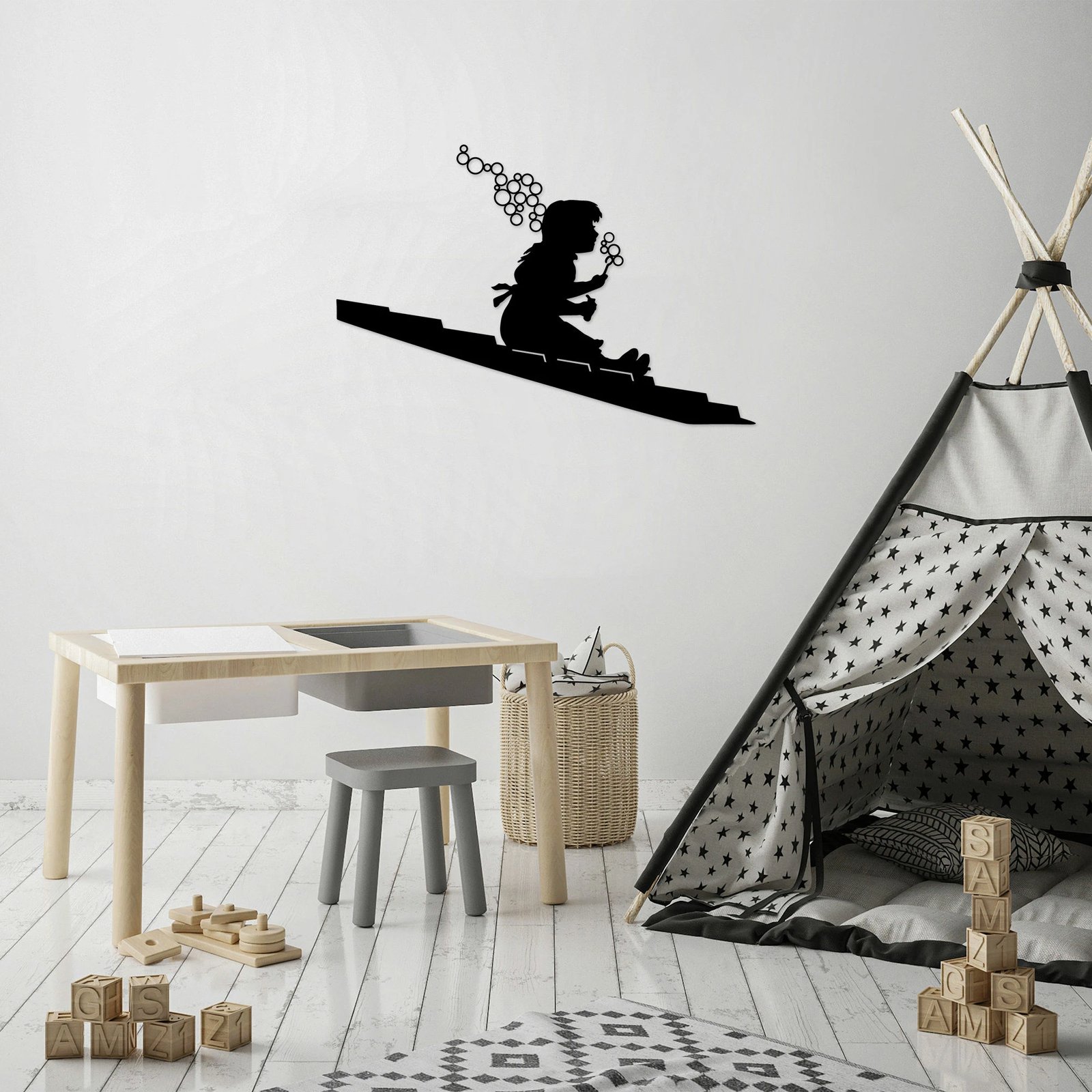 Aksesor dekorativ metalik për mur, Wallity, Banksy - 3