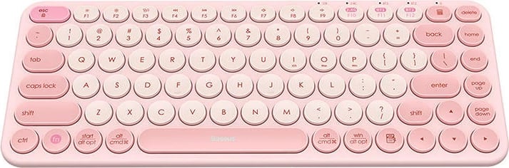 Tastierë wireless Baseus K01A, tri-modesh, baby pink