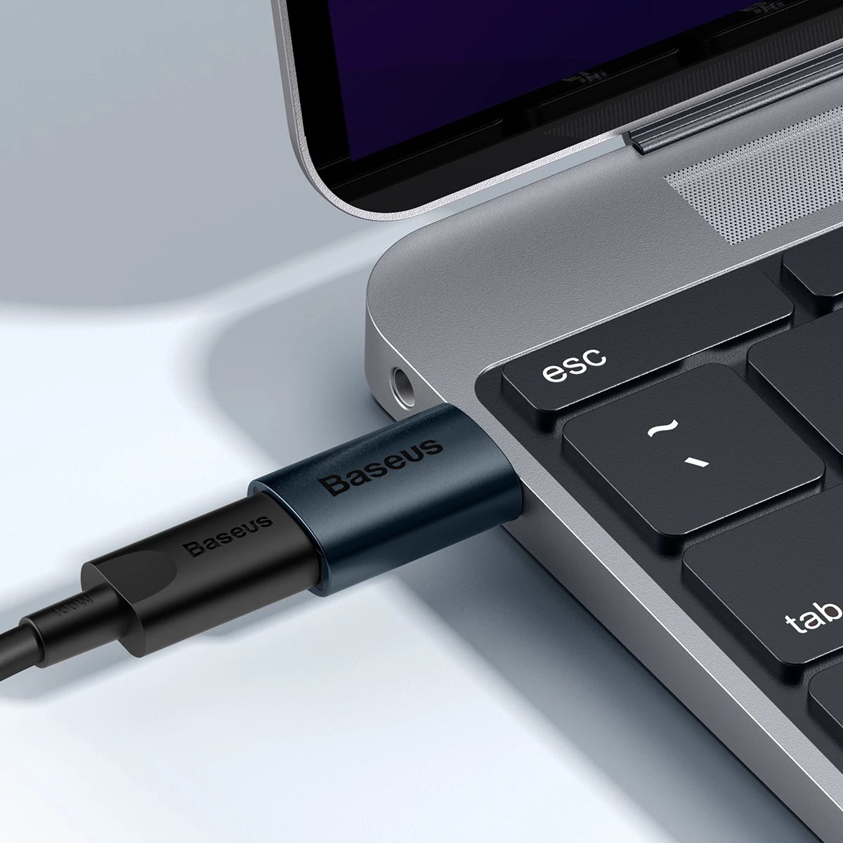 Adapter USB 3.1 OTG Baseus Ingenuity Series, USB-A në USB Type-C, Blu Adapter USB 3.1 OTG Baseus Ingenuity Series, USB-A në USB Type-C, Blu