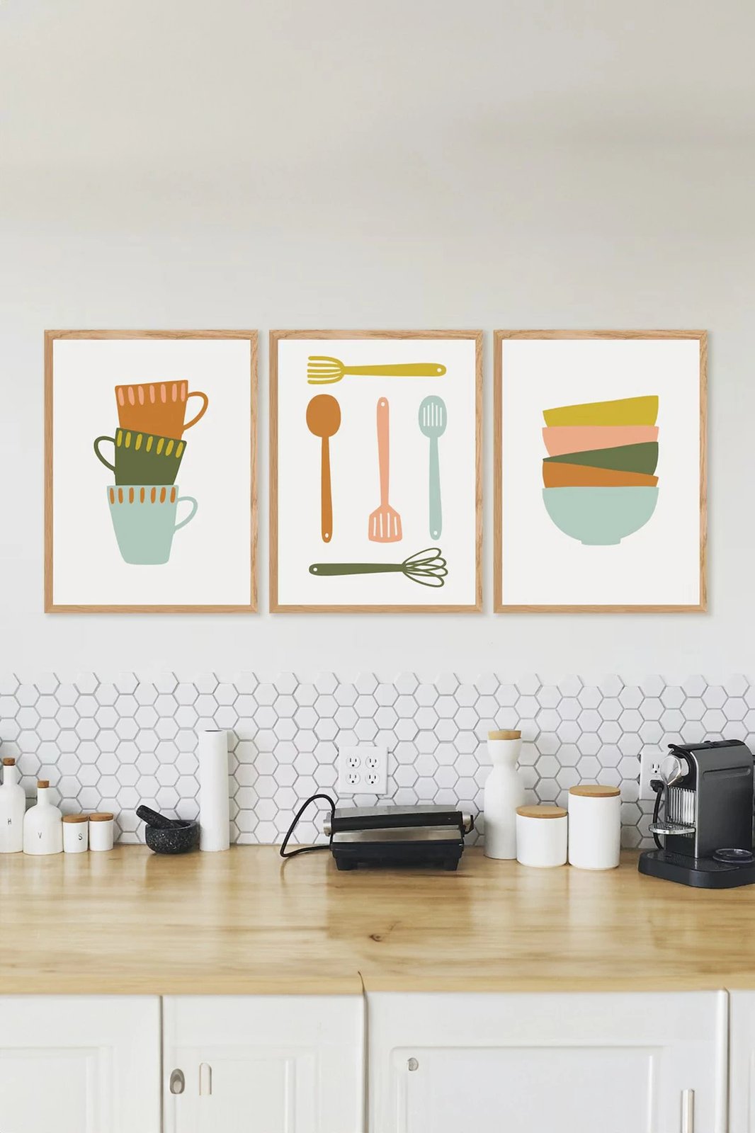 Pikturë dekorative me kornizë (3 copë), Wallity, Artsycllct39