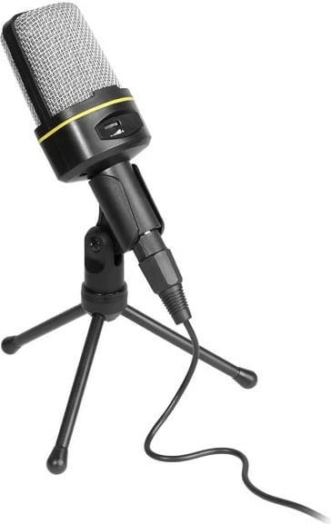 Mikrofon Tracer Screamer TRAMIC44883 me stativ, 2m kabllo, i zi