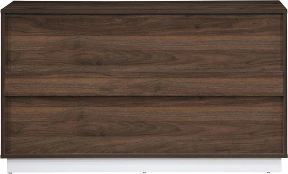 Komodë me 6 sirtarë, ngjyrë arre dhe e bardhë, 120x39x70cm