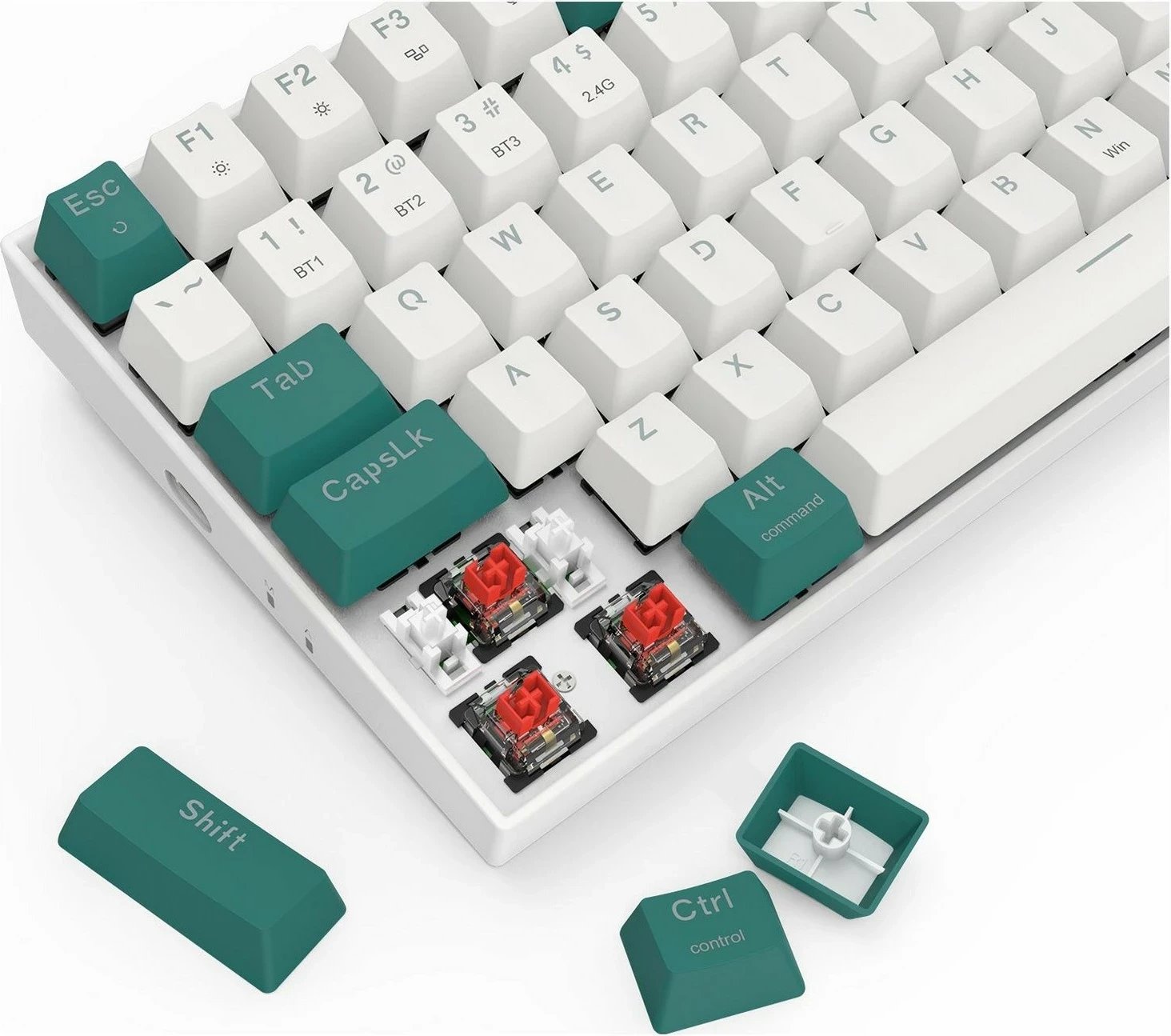 Tastierë Redragon K678WG-RGB-PRO Singed, RGB, mekanike, wireless, e bardhë-gjelbër