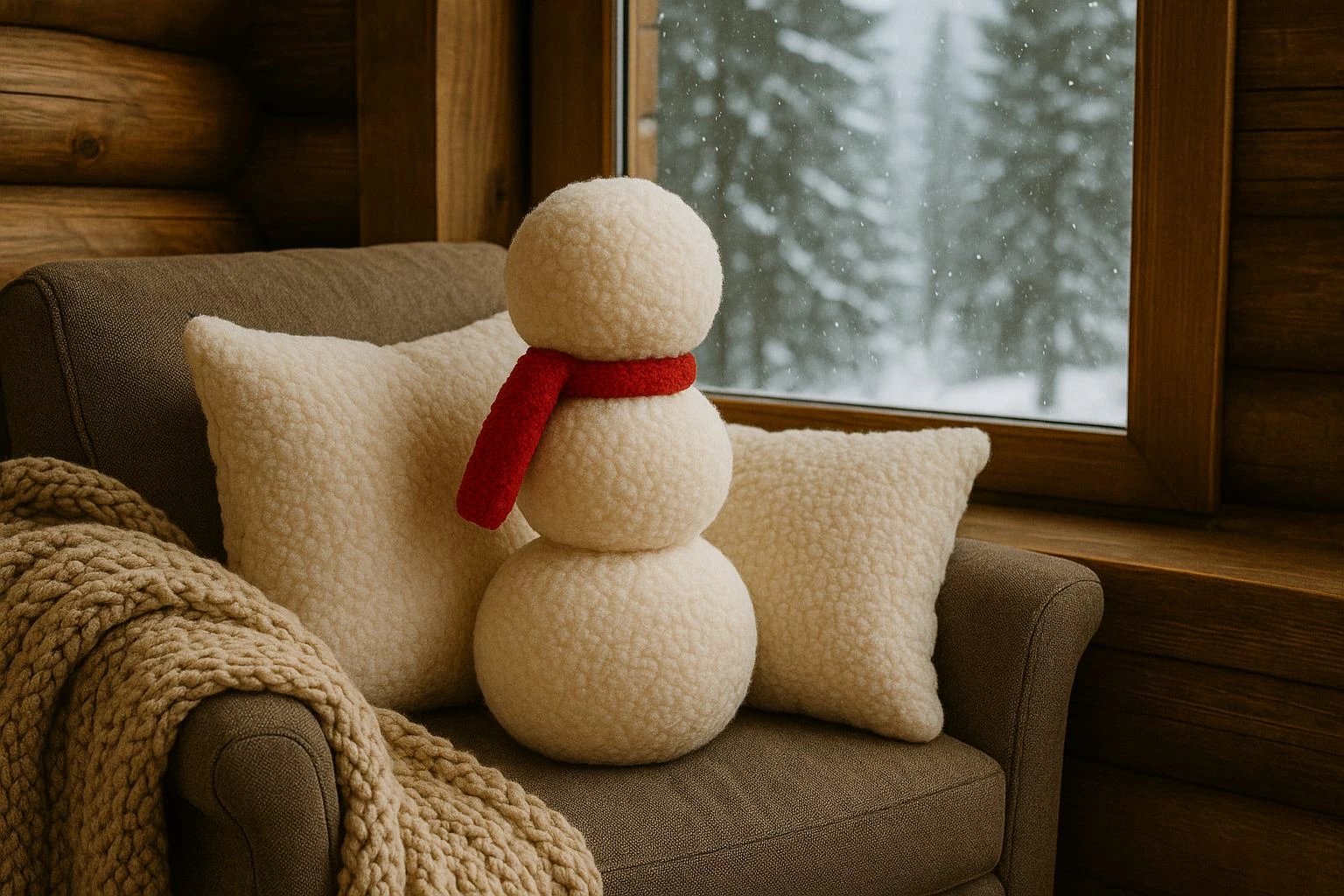 Jastëk dekorativ Evila Originals, Kardan Adam, i kuq