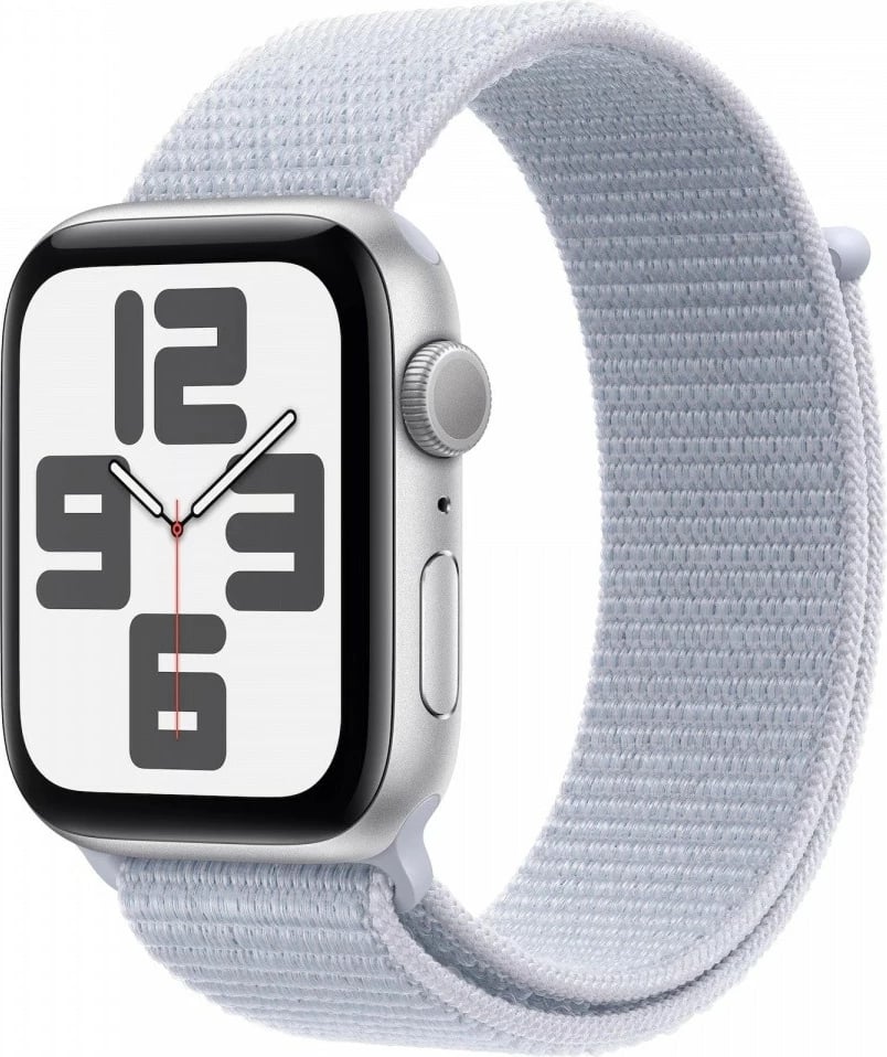 Smartwatch Apple Watch SE GPS, 44 mm, alumini, 32 GB, argjendtë/azure
