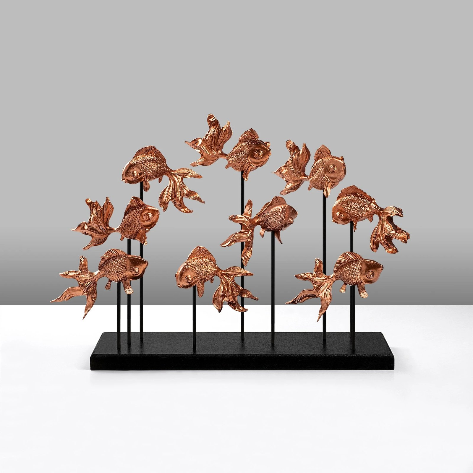 Objekt dekorativ Aberto Design, peshk të artë, bakër