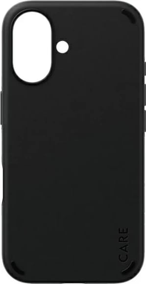 Mbështjellës PanzerGlass CARE Double Defense për iPhone 16, i zi