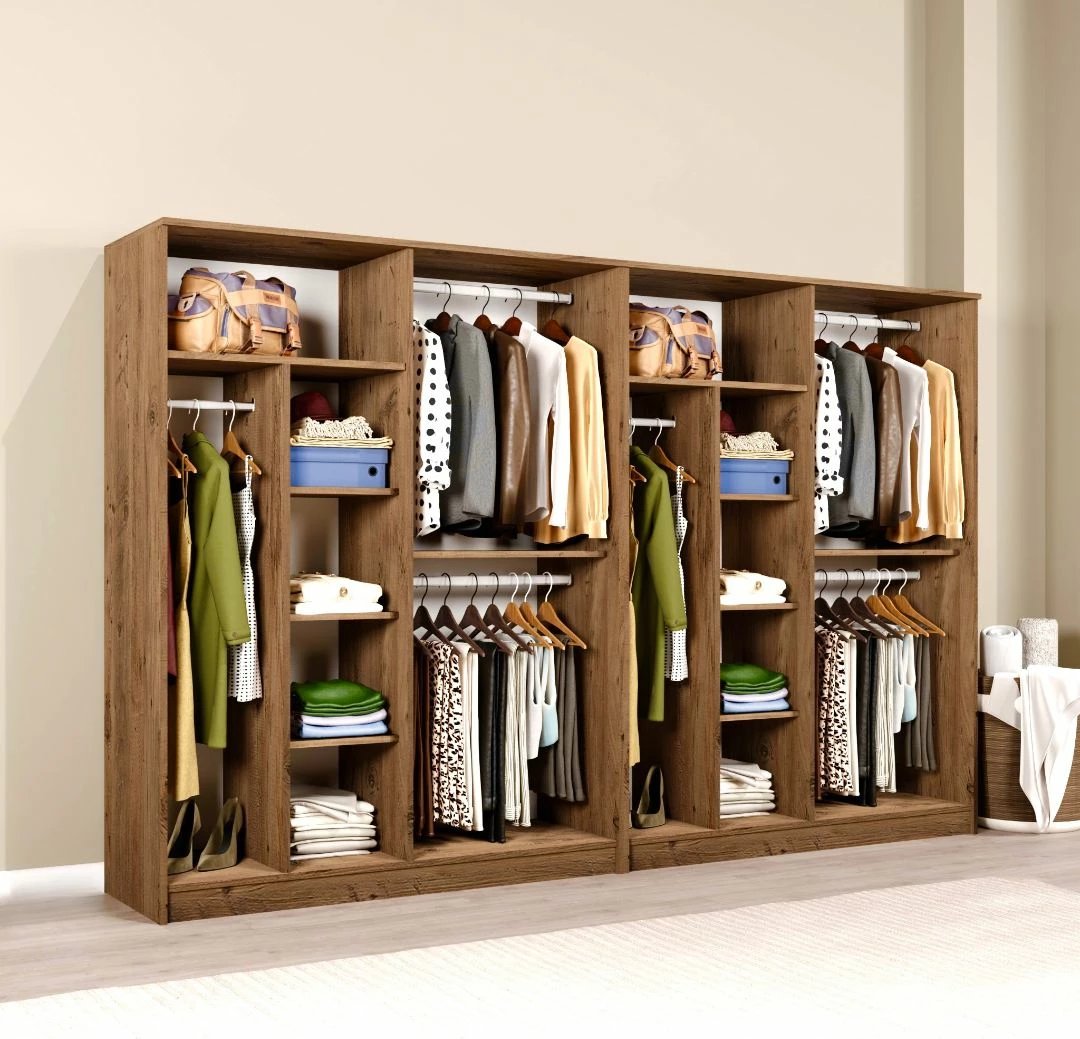 Dollap garderobe, ngjyrë Atlantic Pine, Skye Decor, 280x180x51.8 cm