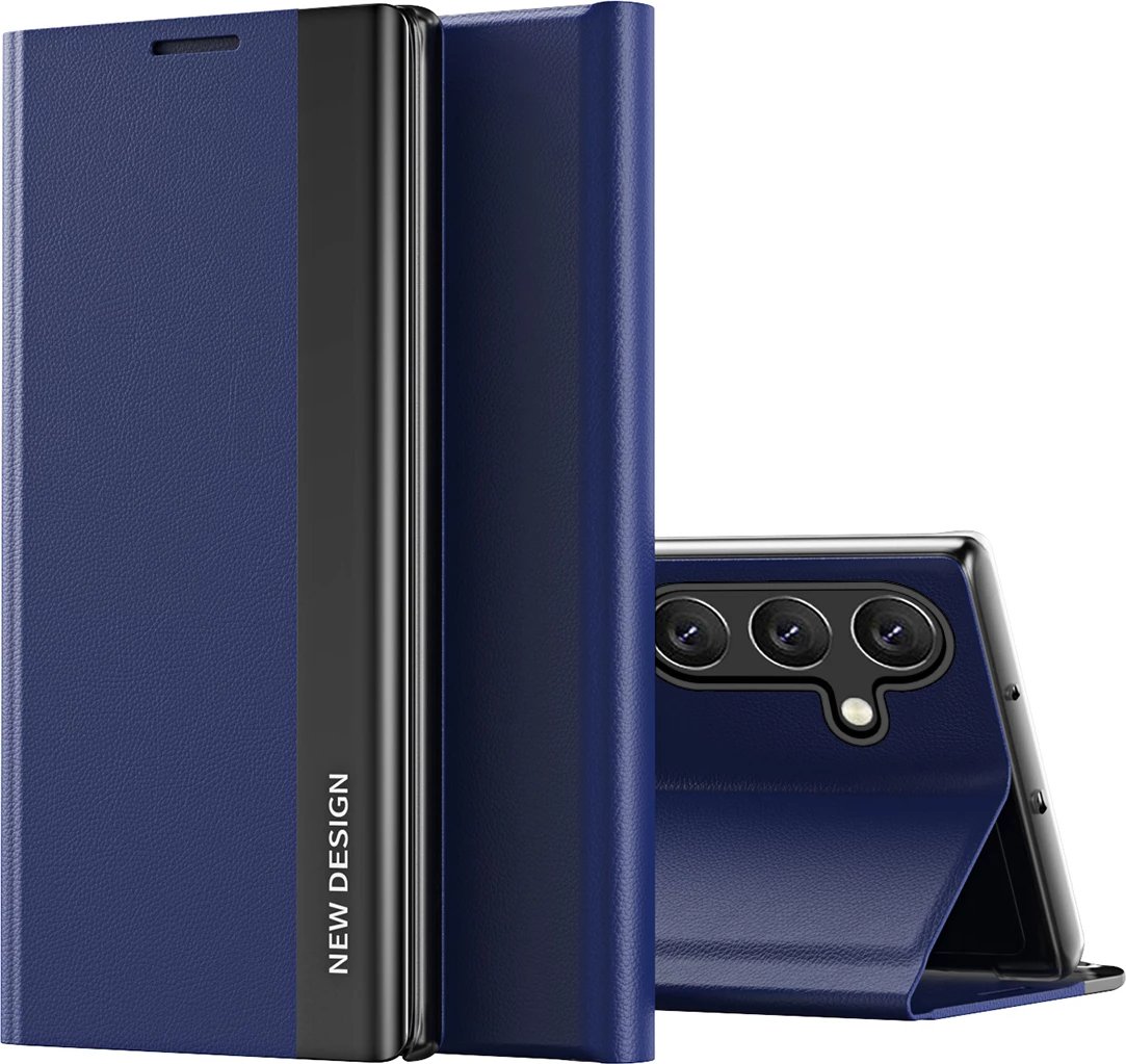 Mbështjellës Hurtel Sleep Case Pro për Samsung Galaxy A24 4G, me kapak dhe qëndrim, Kaltër