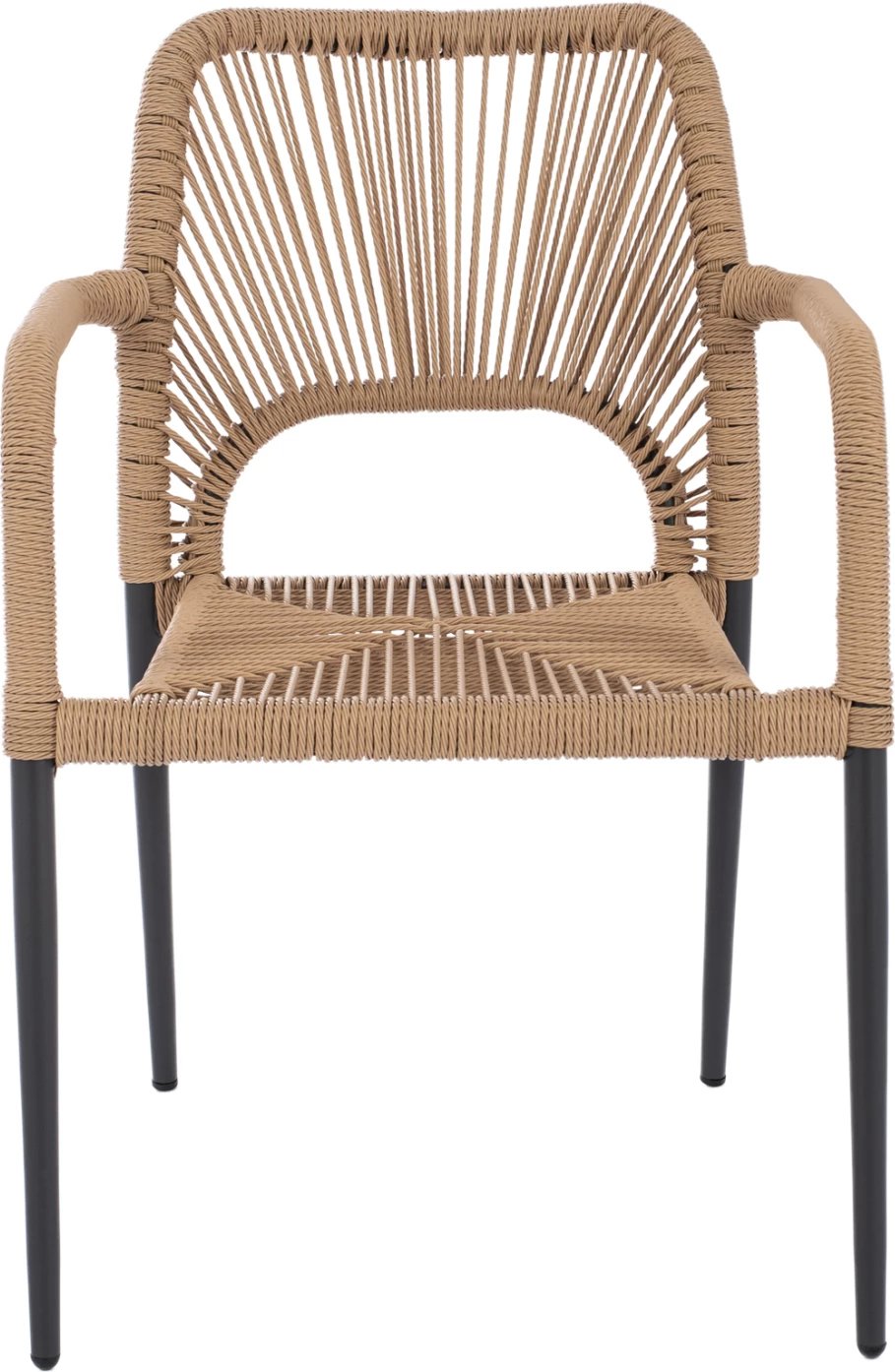 Karrige alumini gri me litar PE bezhë FH5771.02 55x63x82 cm