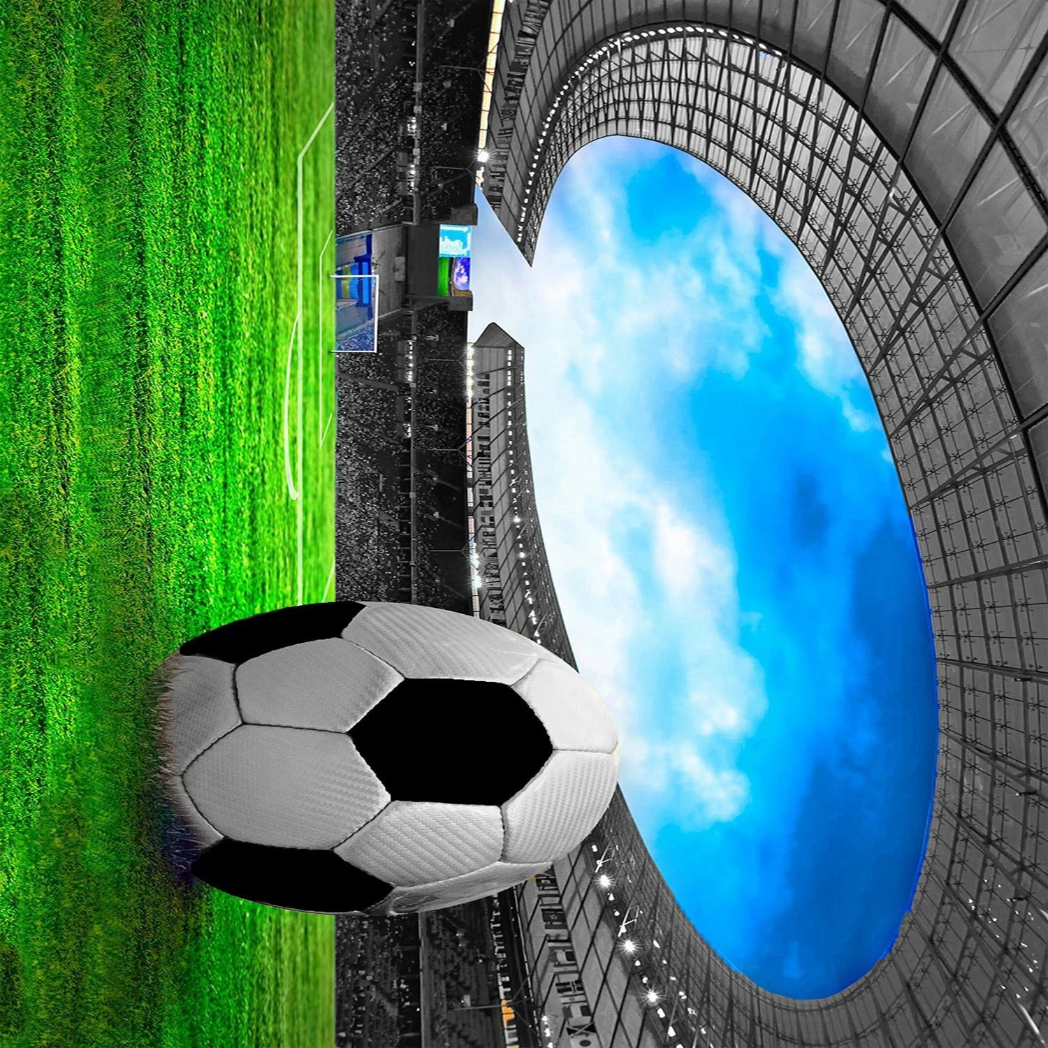 Qilim me dizajn futbolli, shumëngjyrësh, 120x180cm, Eexfab782