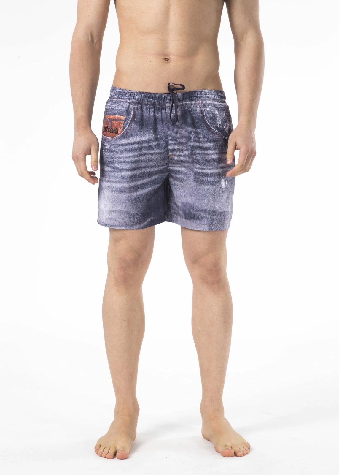 Shorce plazhi për meshkuj Just Cavalli Beachwear, të kaltërta