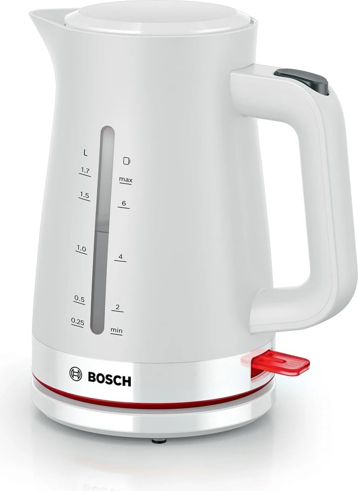 Ibrik elektrik Bosch TWK3M121, 1.7L, 2400W, Bardhë