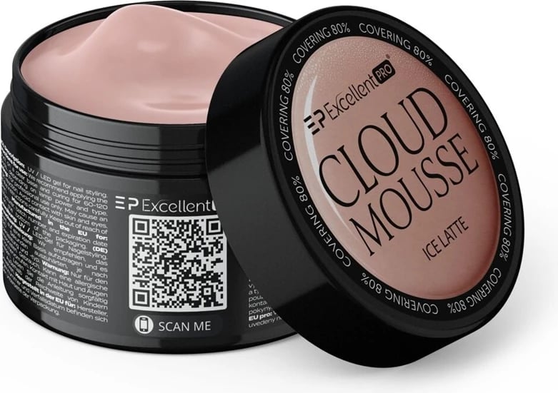 Xhel ndërtues për thonj për femra Excellent PRO Cloud Mousse Gel Building Ice Latte 50g