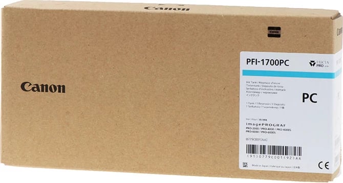 Bojë printeri, Canon, PFI-1700PC 0779C001, 700 ml, XXL, Photo Cyan