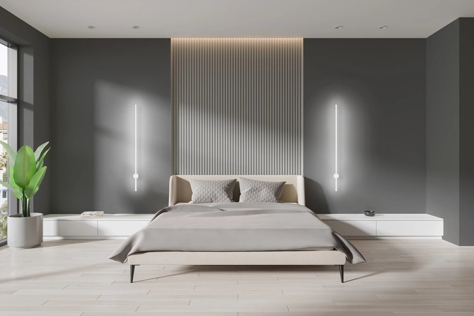 Llambë muri LED Activejet AJE-HILTON, 900 mm, e bardhë, dimmable