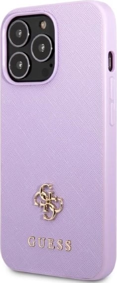 Mbështjellës Guess GUHCP13XPS4MU për iPhone 13 Pro Max 6.7", Saffiano 4G Small Metal Logo, vjollcë Mbështjellës Guess GUHCP13XPS4MU për iPhone 13 Pro Max 6.7", Saffiano 4G Small Metal Logo, vjollcë