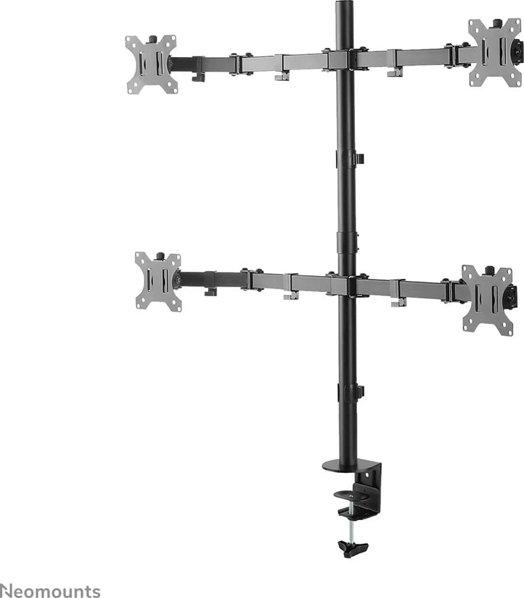 Krah monitori Neomounts FPMA-D550D4BLACK, Clamp/Bolt-through, 6 kg, 33 cm (13"), 81.3 cm (32"), 100 x 100 mm, e zezë