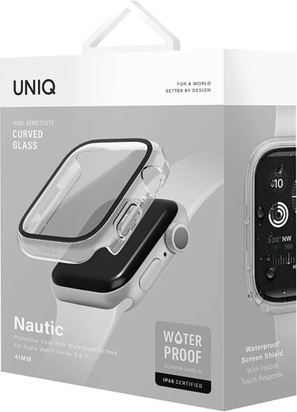 Mbështjellës UNIQ Nautic për Apple Watch Series 7/8/9, 41mm, Transparent
