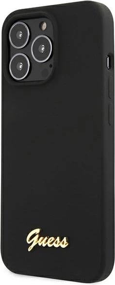 Mbështjellës Guess GUHMP13XLSLMGBK për iPhone 13 Pro Max 6.7", silikon, MagSafe, zi