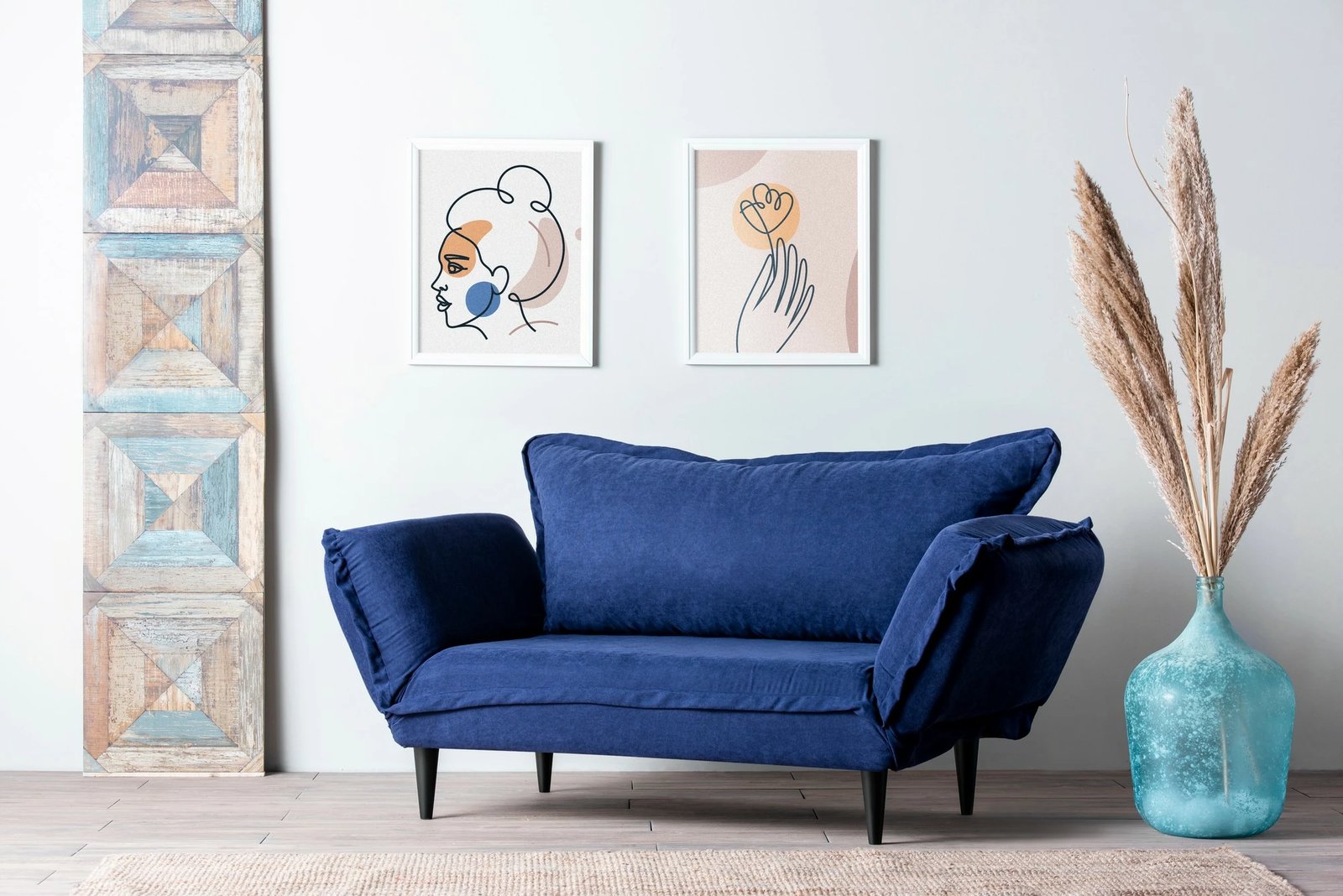 Divan-krevat 2 vendësh, ngjyrë navy blue, Atelier del Sofa, Vino Daybed, GR125\01