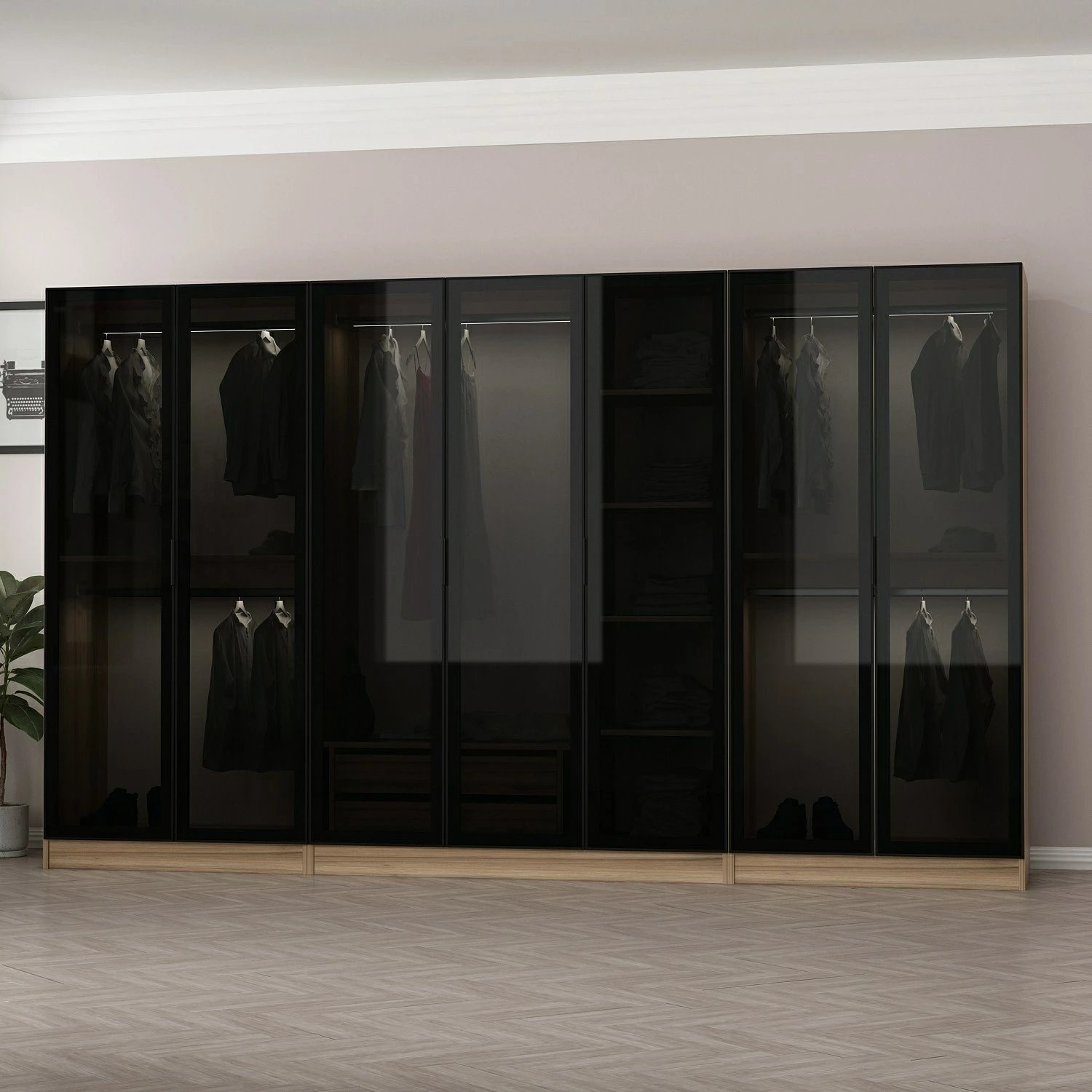 Dollap garderobe Skye Decor, ngjyrë fume, 7652