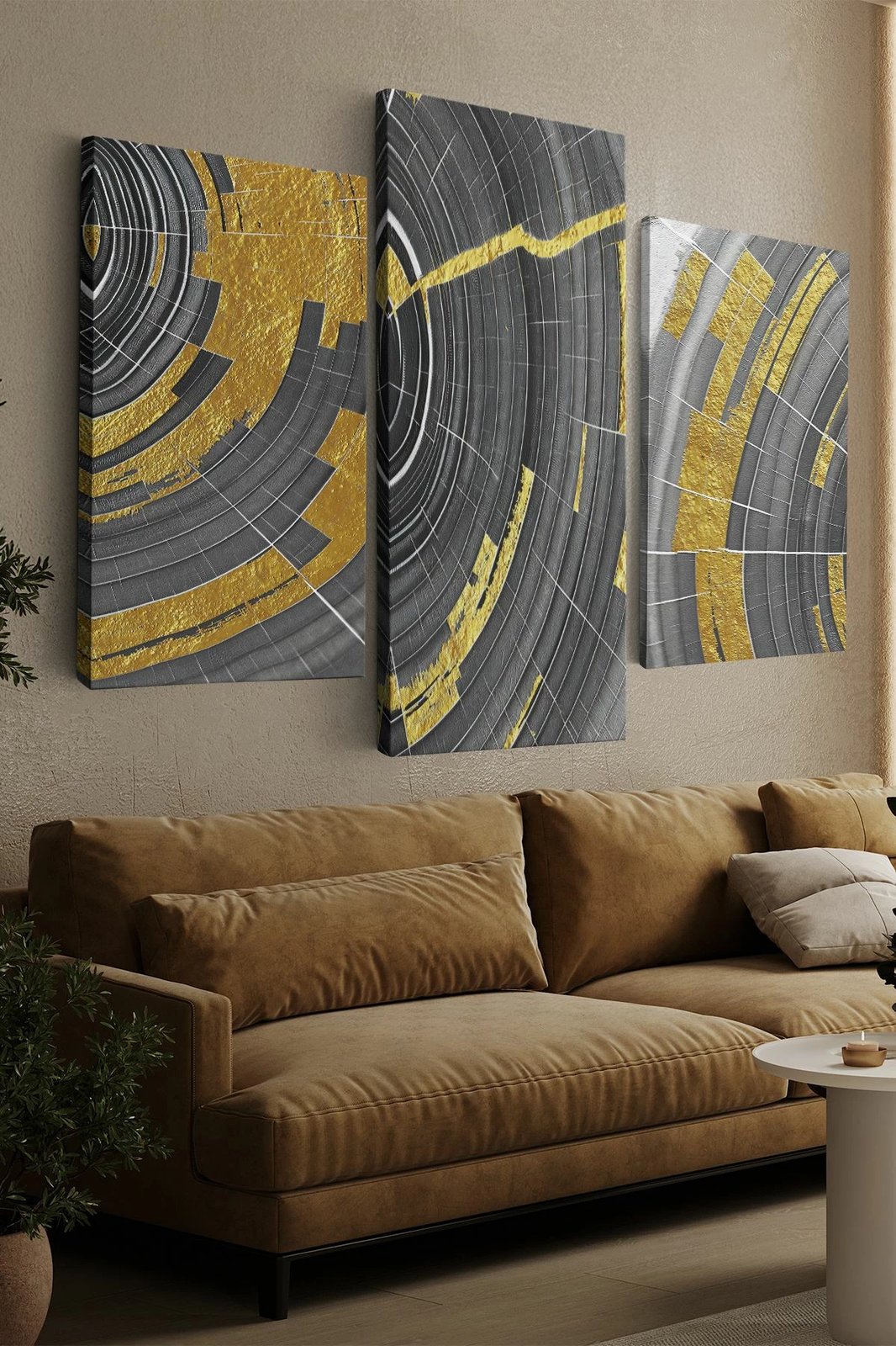 Pikturë dekorative në kanavacë, 3 pjesë, Wallity, Ersycnvs3Asm2